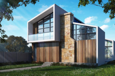 3d rendering exterior modern home