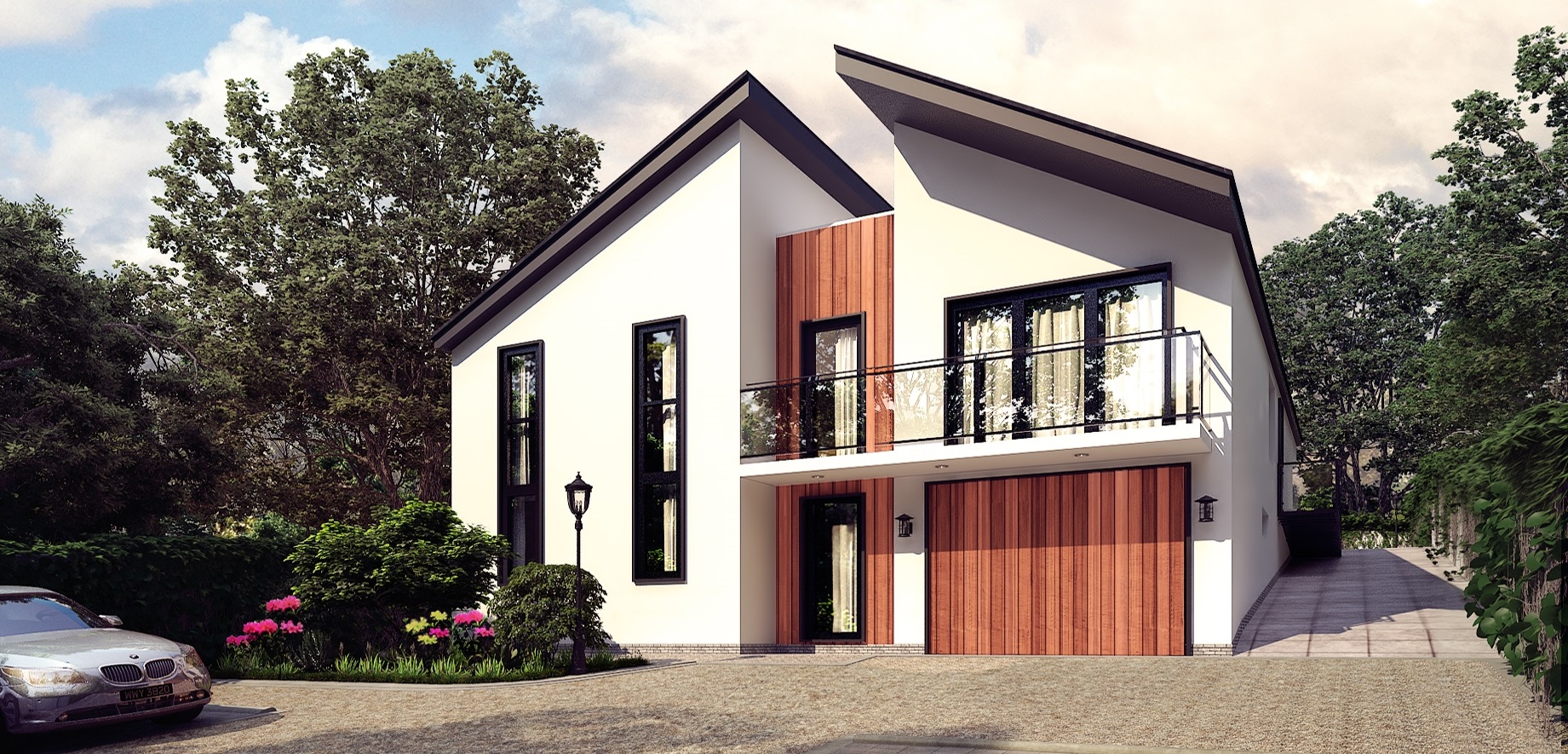 3d rendering Modern home