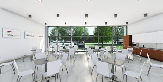 3d rendering interior cafeteria